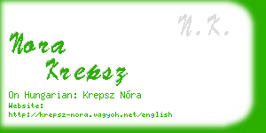 nora krepsz business card