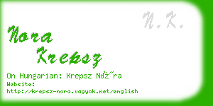 nora krepsz business card